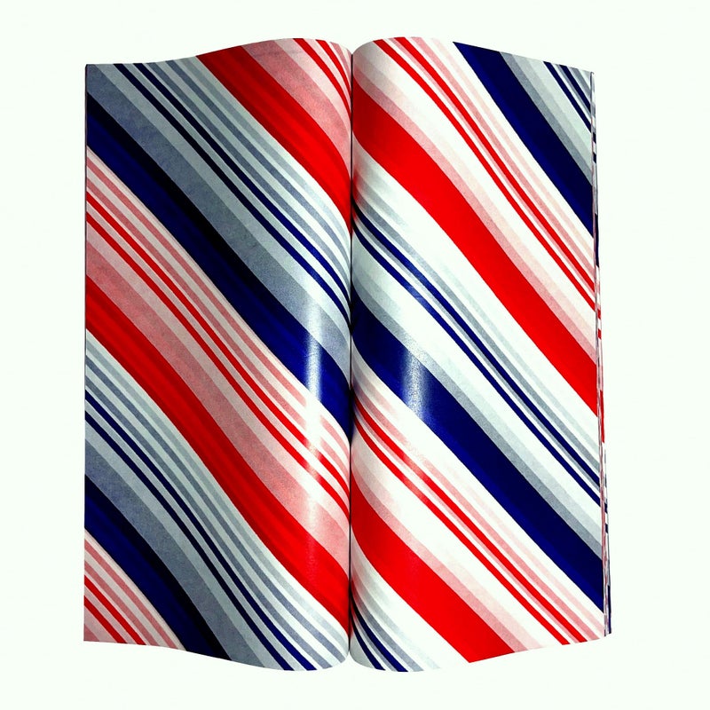 Suiwen 150pcs Independence Day Wax Paper Sheets Sandwich Wrapping Paper, Greaseproof Wrap Paper Parchment Papers Disposable Paper Liner Food Basket Liners for Outdoor Picnic (Red and Blue Stripe) - Image 1